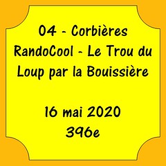 04 - Corbières - RandoCool - Le Trou du Loup - 16 mai 2020