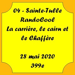 04 - Sainte-Tulle - RandoCool - La carrière, le cairn et le Chaffère - 28 mai 2020 - 399e