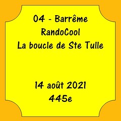04 - Barrême - RandoCool - La boucle de Ste Tulle - 14 août 2021 - 445e