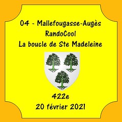 04 - Mallefougasse-Augès - RandoCool - La boucle de Ste Madeleine - 422e - 20 février 2021