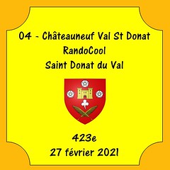 04 - Châteauneuf Val St Donat - RandoCool - Saint Donat du Val - 423e - 27 février 2021