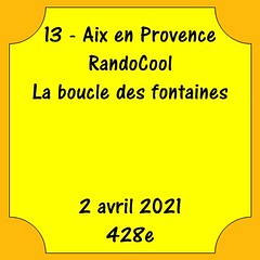 13 - Aix en Provence - La boucle des fontaines - 2 avril  2021
