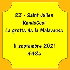 83 - Saint Julien - RandoCool - La grotte de la Malavasse - 11 septembre 2021 - 448e