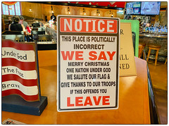 Disclosure sign in a Utah restaurant