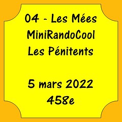 04 - Les Mées - MiniRandoCool - Les Pénitents - 5 mars 2022 - 458e