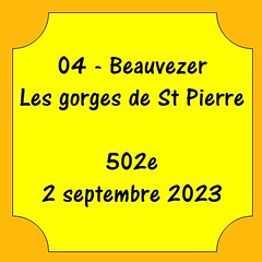 04 - Beauvezer - Randonnée - Les Gorges de St Pierre - 2 septembre 2023