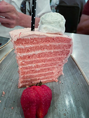 towering slice of smith island cake