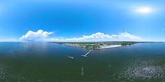 Stunning Sunday Seaside Scene Skyward Seen (360°x360°) - IMRAN™