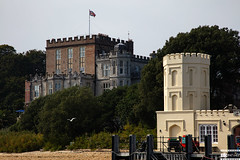 Brownsea Castle on Brownsea Island, gardens and surrounding nature reserve.