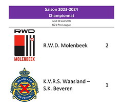Saison 2023-2024 - U21 Pro League - R.W.D.M. - K.V.R.S. Waasland - S.K. Beveren : 2-1 (championnat)