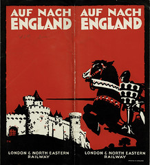 Auf Nach England : German language brochure issued by the LNER c.1928 : cover by Frank Newbould