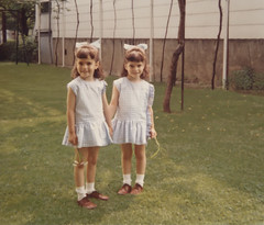 Twins in the Bronx, around 1967