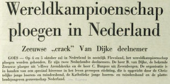 4 & 5 oktober 1962 Wereldkampioenschap ploegen, Ketelweg Dronten.