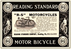 Old advertising motorcycles.