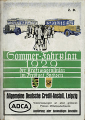 Sommerfahrplan 1929 der Kraftwagenlinien im Freistaat Sachsen