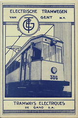 Elektrische Tramwegen van Gent N.V. -  Tramways Electriques de Gand S.A. : tramway guide : 1950s?