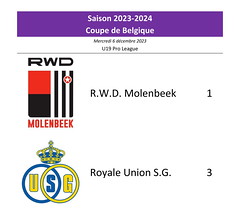 Saison 2023-2024 - U19 Pro League - R.W.D.M. - Royale Union S.G. : 1-3 (coupe de Belgique)