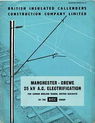 BICC Manchester - Crewe Electrification 25kV AC overhead for British Railways, London MIdland Region, 1960