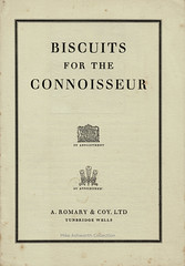 Romary's Biscuits for the Connoisseur : leaflet c.1930 : woodcuts by John R. Biggs