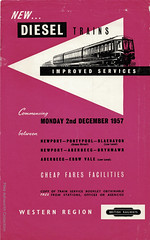 New diesel trains : Newport - Ebbw Vale lines : British Railways, Western Region : 2 December 1957