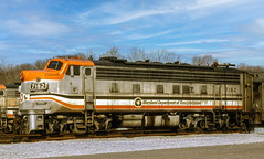 Maryland Department of Transportation F9A locomotive #7182 at Brunswick, MD - March 26, 1989