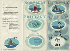 Normandy, Brittany and Northern France : Fly BEA : travel leaflet 1952