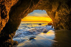 California Coast Malibu Sea Cave Sunset El Matador State Beach Malibu Beach Fine Art Landscape Nature Sunrise Sunset Photography Los Angeles Southern California Beach! Dr. Elliot McGucken dx4/dt=ic Master Fine Art Photographer Wide Angle Lens!