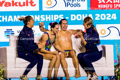 World Aquatics Championship. Sincro. Final. Duo. Mixto. Libre. Doha. Febrero 2024.