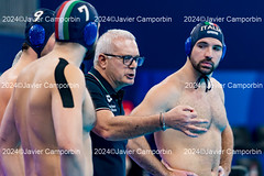 World Aquatics Championship. Waterpolo. Cuartos de final.  Hombres. GRE-ITA. Doha. Febrero 2024
