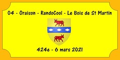 04 - Oraison - RandoCool - Le Bois de St Martin - 424e - 6 mars 2021