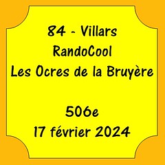 84 - Villars - RandoCool - Les Ocres de la Bruyère - 506e - 17 février 2024