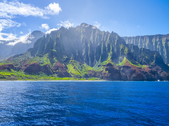 Napali Coast Boat Tour Photography Kauai Hawaii Ocean Art Seascape Blue Water Fuji GFX100s! Elliot McGucken Fine Art Hawaiian Islands Landscape Nature Photography! Nā Pali Coast State Wilderness Park Master Medium Format Fine Art Photographer