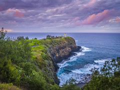 Kilauea Lighthouse Beautiful Sunset Light Dramatic Skies Colorful Pink Pastel Purple Clouds Kauai Hawaii Ocean Art Seascape Fuji GFX100s Elliot McGucken Fine Art Hawaiian Islands Landscape Nature Photography! Hawaiian Lighthouses Master Medium Format