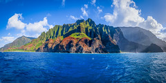 Napali Coast Boat Tour Photography Kauai Hawaii Sunset Ocean Art Seascape Blue Water Fuji GFX100s! Elliot McGucken Fine Art Hawaiian Islands Landscape Nature Photography! Nā Pali Coast State Wilderness Park Master Medium Format Fine Art Photographer