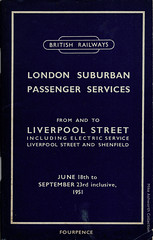 British Railways, Eastern Region : London Suburban Passenger Services timetable booklet : 18 June - 23 September 1951