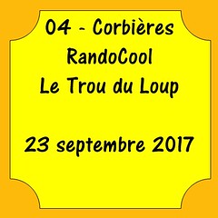 04 - Corbières - RandoCool - Le Trou du Loup - 23 septembre 2017