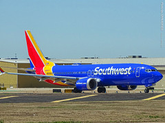 Southwest 737 MAX 8 ready for takeoff from Love Field, 17 Mar 2023