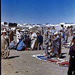 Vintage Kodachrome. Augsut 1955. Morocco. Souk à Settat.