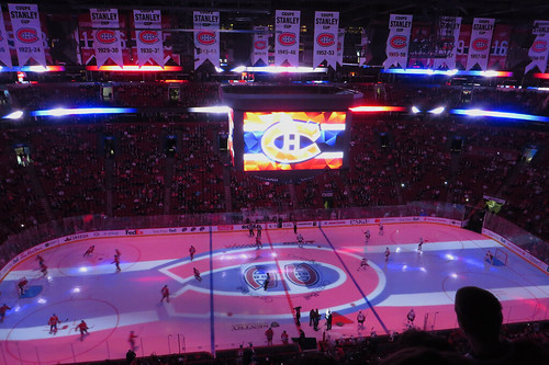 Pregame, Montreal Canadiens 3, Ottawa Senators 4, Centre Bell, Montreal, Quebec