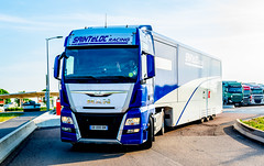 Audi R8LMS Race Team Trucks Headed for Brands Hatch, And Thanks to the Driver for the Hat :) - Photo of Mailly-le-Camp