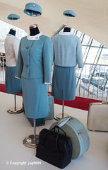 1965-1968 TWA Hostess Uniforms by Pierre Balmain, TWA Hotel at JFK Airport, New York City