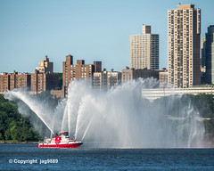 FDNY Three Forty Three Fire Rescue Boat on the Hudson River, New York City