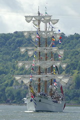 The Cuauhtémoc on the last day of the Rouen Armada 2019, on the River Seine from Rouen to Le Havre ... - Photo of Thuit-Hébert