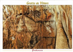 grotte de villars cave painting, rock formation and drawn horse