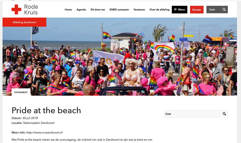 website rodekruis.nl pride 2019 - Beeldbank Pride at the beach