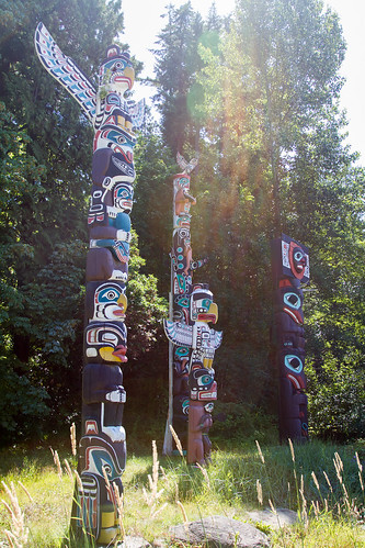 Totems indios en Stanley Park (Vancouver - Canadá)