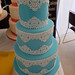 Small three tiered wedding cake
