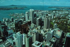 Widok ze Sky Tower w Auckland