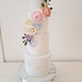Four tiered marbled sugar flower's wedding cake