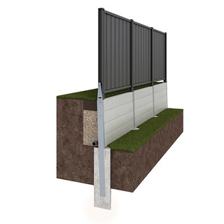 Pioneer Range - Installation Diagram - Step 7 - Fence Installed Above wall